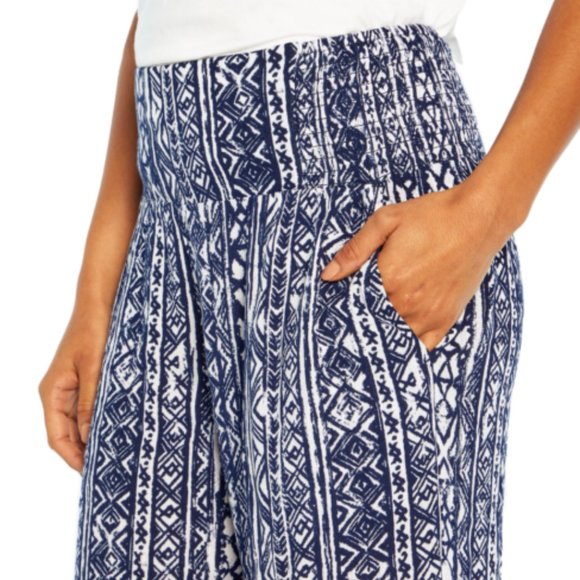 NWoT Women's Three Dots Women's Pull On Boho Style Blue Pants Size S 1HL088 - Picture 3 of 3